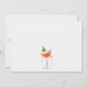 応援ズトゥラブカクテルモダンワインブライダルシャワー ノートカード (裏面)