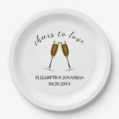 応援ズトゥラブシャンパングラス ペーパープレート (正面)