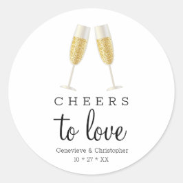 応援ズトゥラブシャンパントースト結婚ーズ ラウンドシール