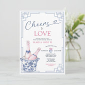 応援ズトゥラブブルーチノイスリーワインブライダルシャワー 招待状 (スタンド正面)