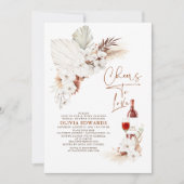 応援ズトゥラブボーホパンパスグラスブライダルシャワー 招待状 (正面)