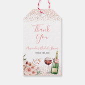 応援ズトゥラブ赤面ピンクブライダルシャワー ギフトタグ (裏面)