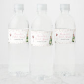 応援ズトゥラブ赤面ピンクブライダルシャワー ペットボトルラベル (ボトル)