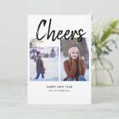 応援ズ手書きブラシ写真新年 シーズンカード (スタンド正面)