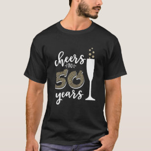 応援ズ・トゥ・50年間の結婚結婚シャンパン・アニーバー Tシャツ