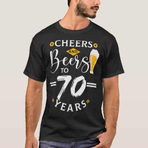 応援ズ&ビアーズ70歳おもしろい70歳誕生日 Tシャツ