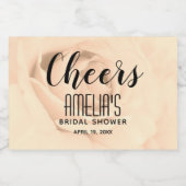 応援セピアバラブライダルシャワーミニ スパークリングワインラベル (シングルラベル)