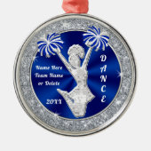 応援ダンスチームギフトクリスマスオーナメント メタルオーナメント (正面)