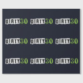 応援ダーティ30誕生日パーティー海軍ブルーグリーン ラッピングペーパー (フラット)