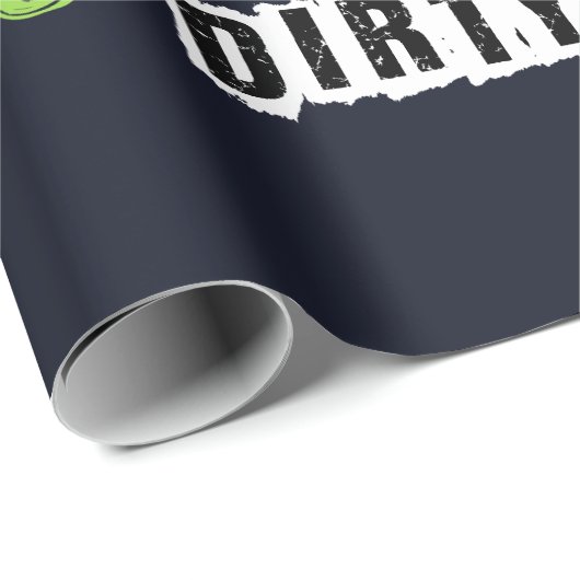 応援ダーティ30誕生日パーティー海軍ブルーグリーン ラッピングペーパー (ロールコーナー)