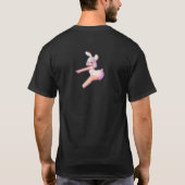 応援チアリーダーかわいいバニーフライヤー Tシャツ (裏面)