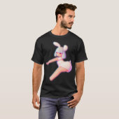 応援チアリーダーかわいいバニーフライヤー Tシャツ (正面フル)