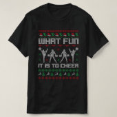 応援チアリーダーのクリスマスGIftに対するおもしろい Tシャツ (デザイン正面)