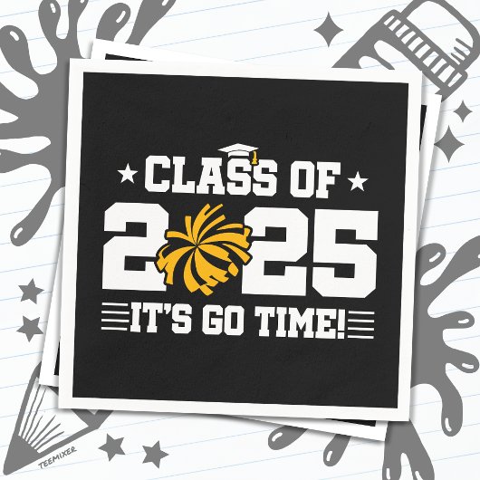 応援チアリーダー2025年上級卒業クラス スタンダードカクテルナプキン