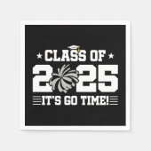 応援チアリーダー2025年上級卒業クラス スタンダードカクテルナプキン (正面)