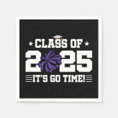 応援チアリーダー2025年上級卒業クラス スタンダードカクテルナプキン (正面)