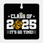 応援チアリーダー2025年上級卒業クラス メタルオーナメント (裏面)