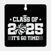 応援チアリーダー2025年上級卒業クラス メタルオーナメント (裏面)