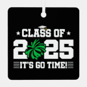 応援チアリーダー2025年上級卒業クラス メタルオーナメント (裏面)