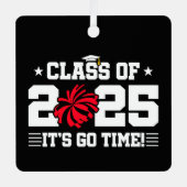 応援チアリーダー2025年上級卒業クラス メタルオーナメント (正面)