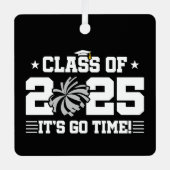 応援チアリーダー2025年上級卒業クラス メタルオーナメント (正面)