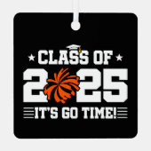 応援チアリーダー2025年上級卒業クラス メタルオーナメント (裏面)