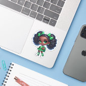 応援チームメンバー – 緑 シール (ノートパソコンとiPhone)