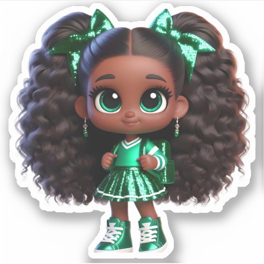 応援チームメンバー – 緑 シール (正面)