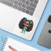 応援チームメンバー – 緑 シール (ノートパソコンとiPhone)