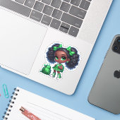 応援チームメンバー – 緑 シール (ノートパソコンとiPhone)
