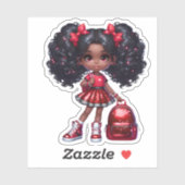 応援チームメンバー – 赤 シール (シート)