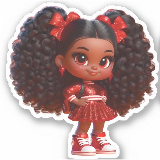 応援チームメンバー – 赤 シール (正面)