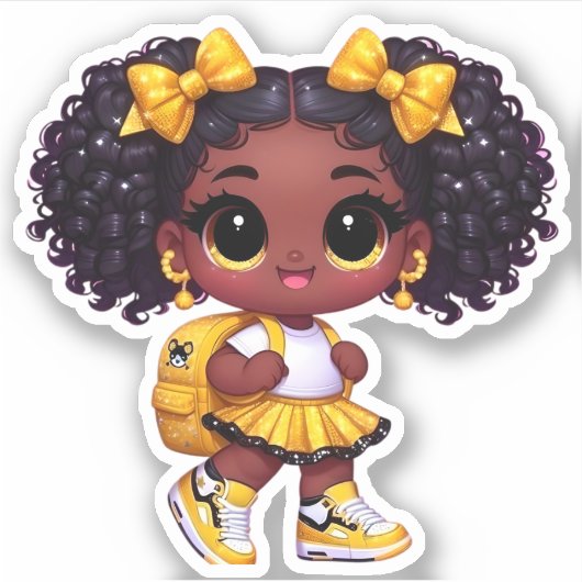 応援チームメンバー – 黄色 シール (正面)