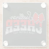 応援チームADD NAME学校アスリートチアリーダー ガラスコースター (裏面)