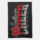 応援チームADD NAME学校アスリートチアリーダー キッチンタオル (縦)