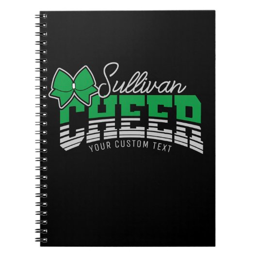 応援チームADD NAME学校アスリートチアリーダー ノートブック (正面)