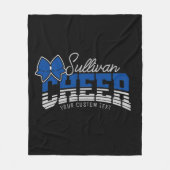 応援チームADD NAME学校アスリートチアリーダー フリースブランケット (正面)