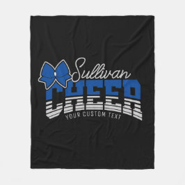 応援チームADD NAME学校アスリートチアリーダー フリースブランケット