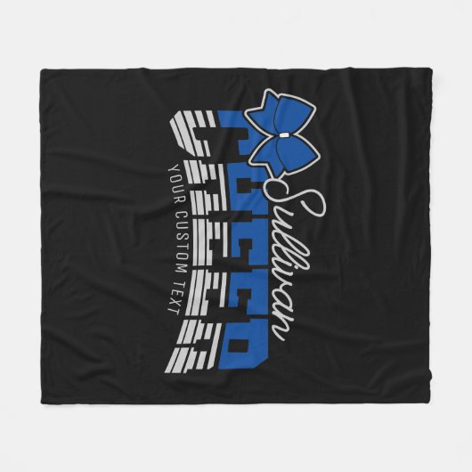 応援チームADD NAME学校アスリートチアリーダー フリースブランケット (正面(横))