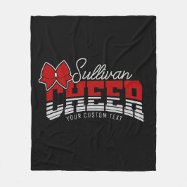 応援チームADD NAME学校アスリートチアリーダー フリースブランケット