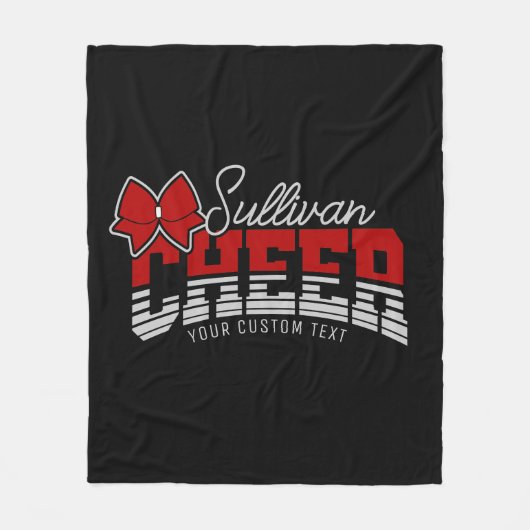 応援チームADD NAME学校アスリートチアリーダー フリースブランケット (正面)