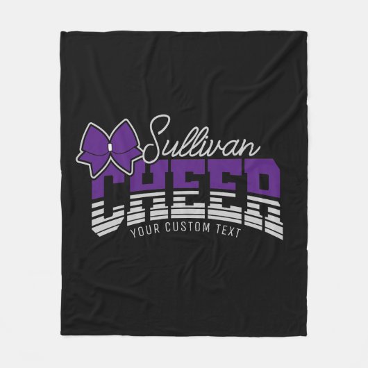 応援チームADD NAME学校アスリートチアリーダー フリースブランケット (正面)