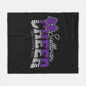 応援チームADD NAME学校アスリートチアリーダー フリースブランケット (正面(横))