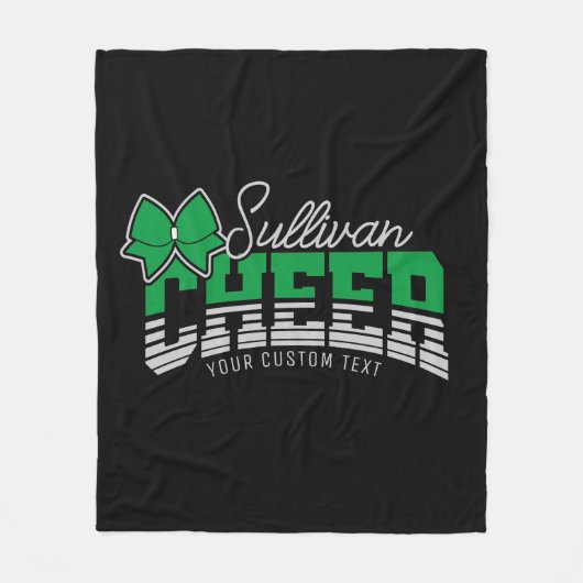 応援チームADD NAME学校アスリートチアリーダー フリースブランケット (正面)