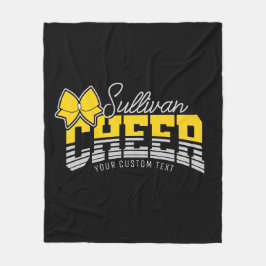 応援チームADD NAME学校アスリートチアリーダー フリースブランケット