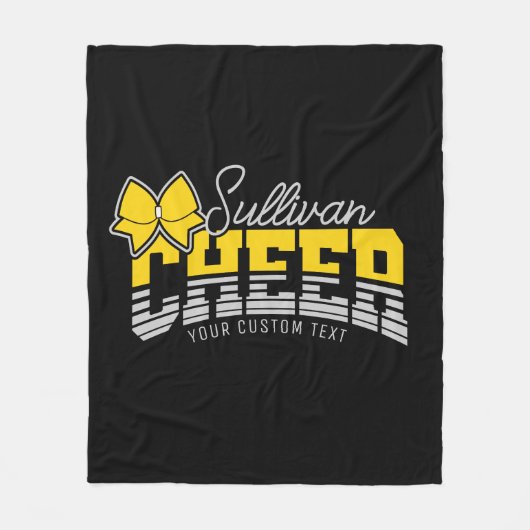 応援チームADD NAME学校アスリートチアリーダー フリースブランケット (正面)