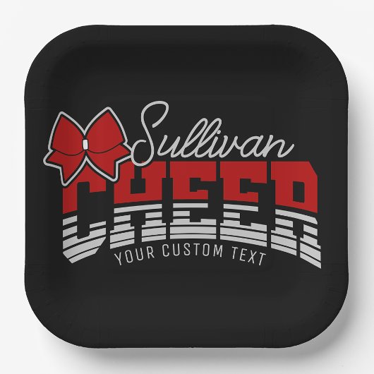 応援チームADD NAME学校アスリートチアリーダー ペーパープレート