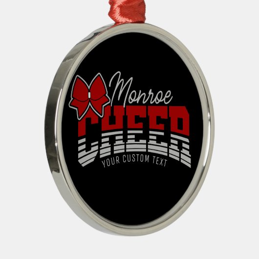 応援チームADD NAME学校アスリートチアリーダー メタルオーナメント (右)