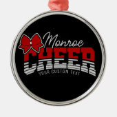 応援チームADD NAME学校アスリートチアリーダー メタルオーナメント (正面)