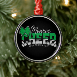 応援チームADD NAME学校アスリートチアリーダー メタルオーナメント